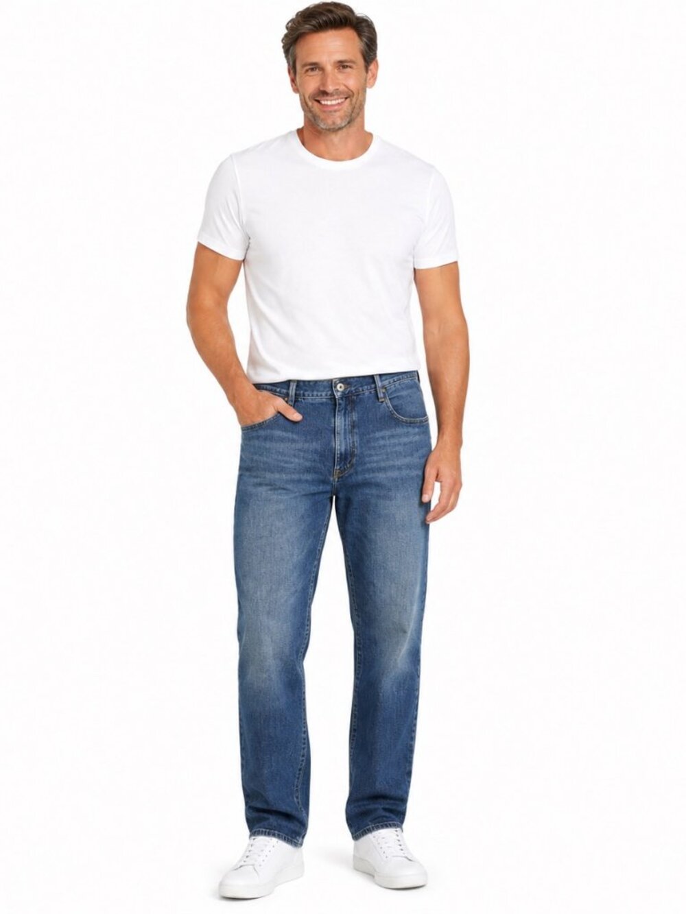 Island Soft Men’s Jeans Size 36 Blue Denim Straight Leg Classic Fit 33” Inseam